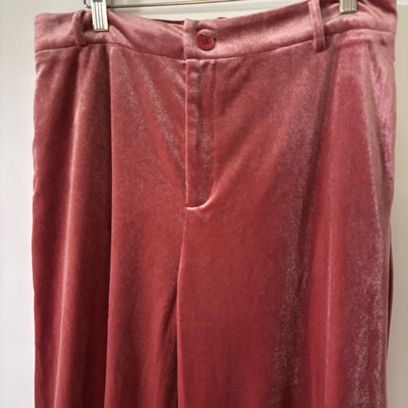 BiBi Velvet Trousers in Soft Pink size Large - Picture 3 of 13
